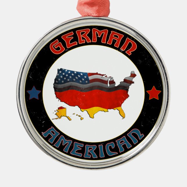 German American Flags Ornament (Front)