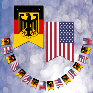 German American Flags, Party banners Germany / USA