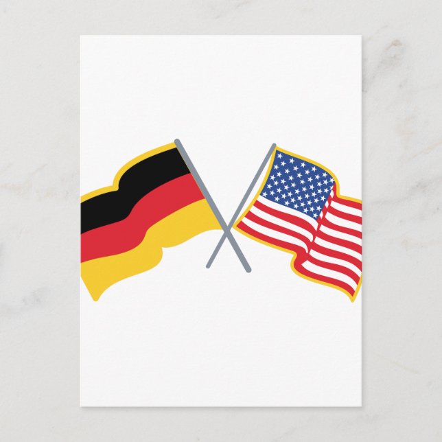 German American Flags Postcard (Front)