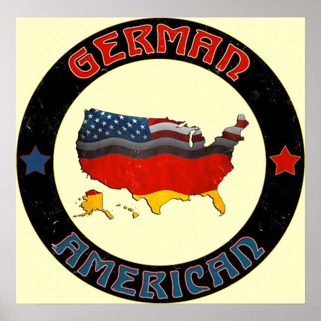 German American Flags Poster (Front)