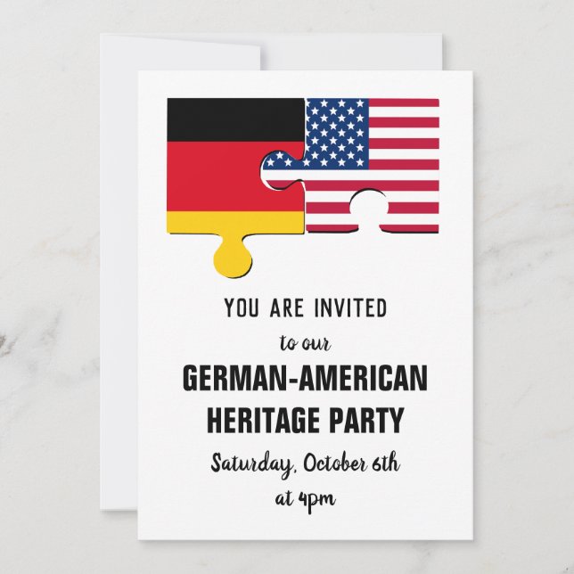 GERMAN AMERICAN Heritage Invitation (Front)