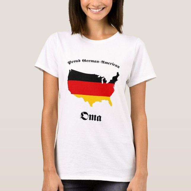 German American Oma - Granny - Grandmother T-Shirt (Front)