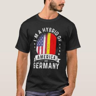 German American Patriot Grown Flag Humour T-Shirt