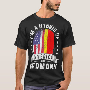 German American Patriot Grown Flag Humour T-Shirt