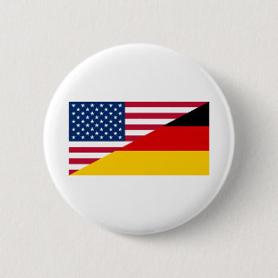 German American Pride US Germany Flag 6 Cm Round Badge