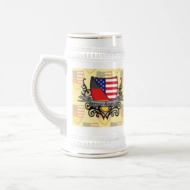 German-American Shield Flag Beer Stein (Left)