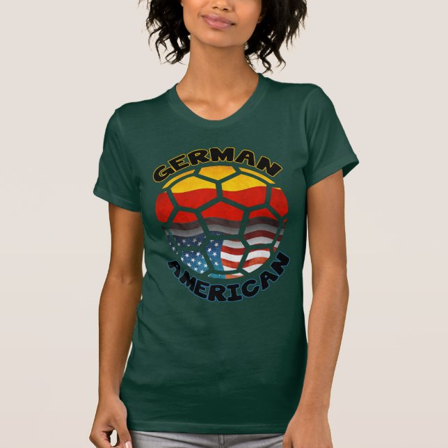 German American Soccer Fan T-Shirt (Front)