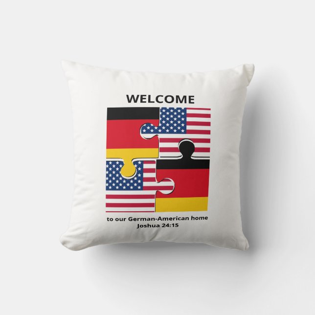 GERMAN AMERICAN Welcome Cushion (Front)