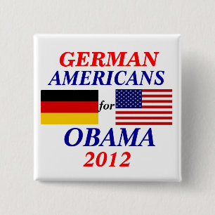 German americans for Obama 15 Cm Square Badge