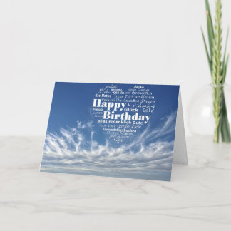 GERMAN AND ENGLISH HAPPY  BIRTHDAY CARD