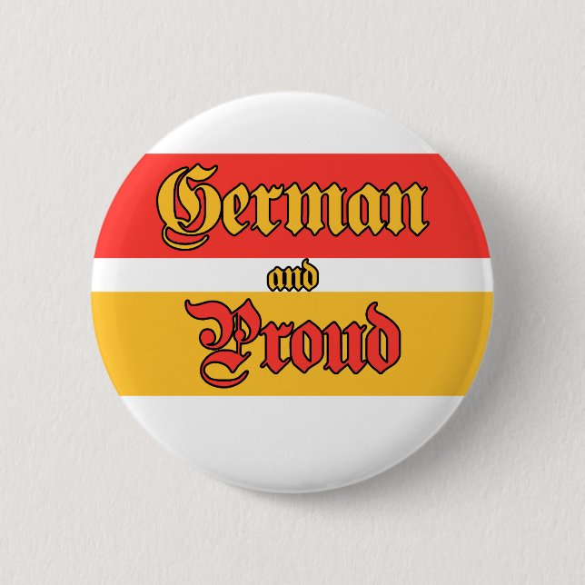 German and Proud 6 Cm Round Badge (Front)