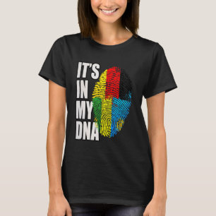 German and Rwandan DNA Heritage Flag T-Shirt