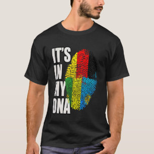 German and Rwandan DNA Heritage Flag T-Shirt