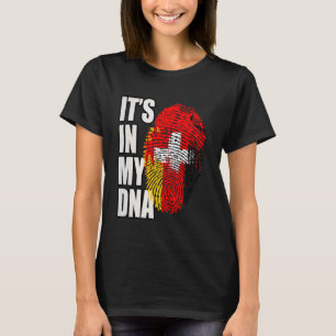 German and Switzerland DNA Heritage Flag T-Shirt