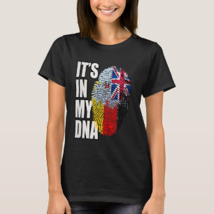 German and Tuvaluan DNA Heritage Flag T-Shirt