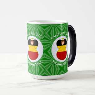German Angel Christmas Flag Personalised  Magic Mug