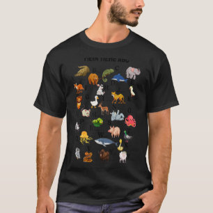 German animals alphabet A Z ABC of the animal worl T-Shirt