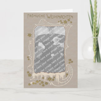 German Art Nouveau Photo Frame Christmas Card P