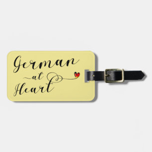 German At Heart Luggage Tag Template, Germany