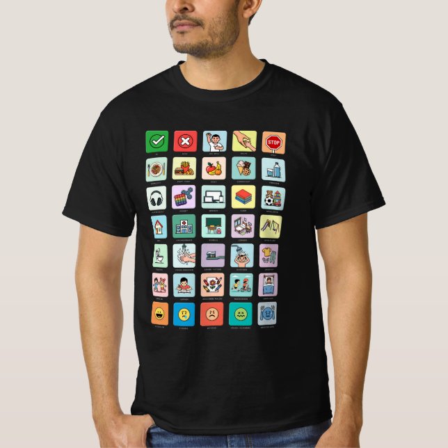German Autism AAC PECS Pointing Communication 04 T-Shirt (Front)