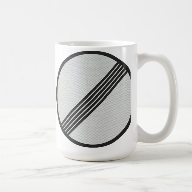 German Autobahn 'No speed restrictions' mug (Right)