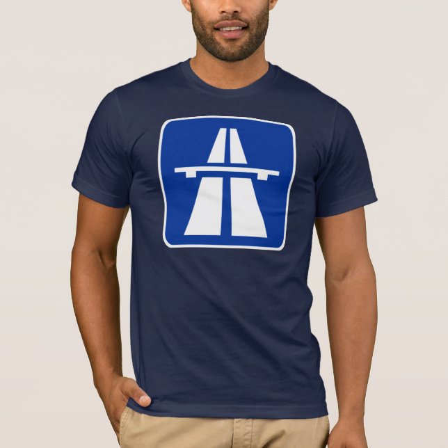 German Autobahn Road Sign T-Shirt (Front)
