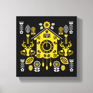 German Bauernmalerei Folk Art Canvas Print