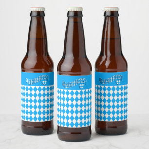 German Beer Festival Custom Name Oktoberfest Bottle Label