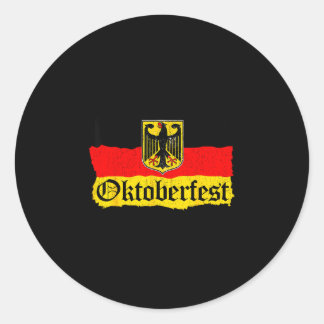 German beer men women vintage german flag classic round sticker