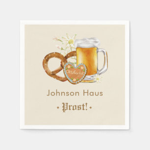 German Beer Party Invitation Napkin
