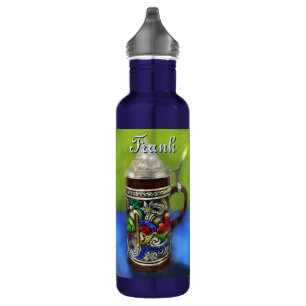 German Beer Stein w/Hinged Lid Personalised 710 Ml Water Bottle