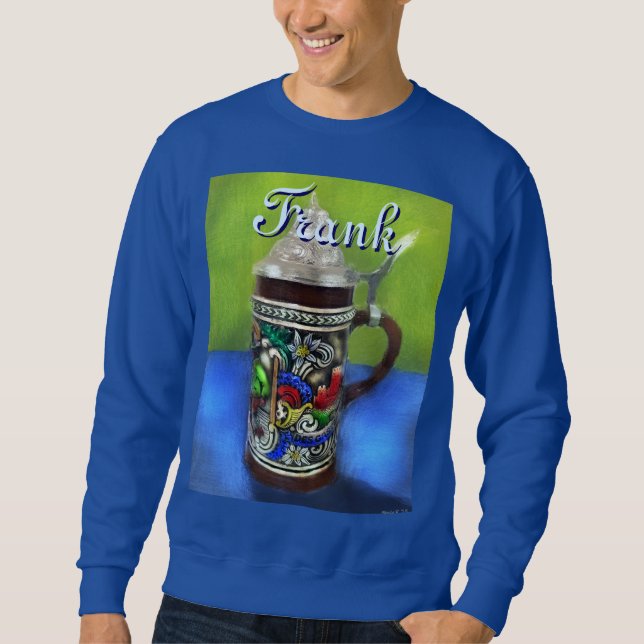 German Beer Stein w/Hinged Lid Personalised Sweatshirt (Front)