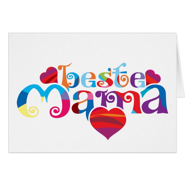 German "beste Mama" (Front Horizontal)