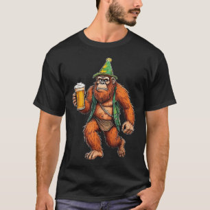 German Bigfoot Sasquatch Beer Lederhose Funny T-Shirt