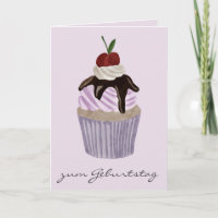 German Birthday Cherry Cupcake