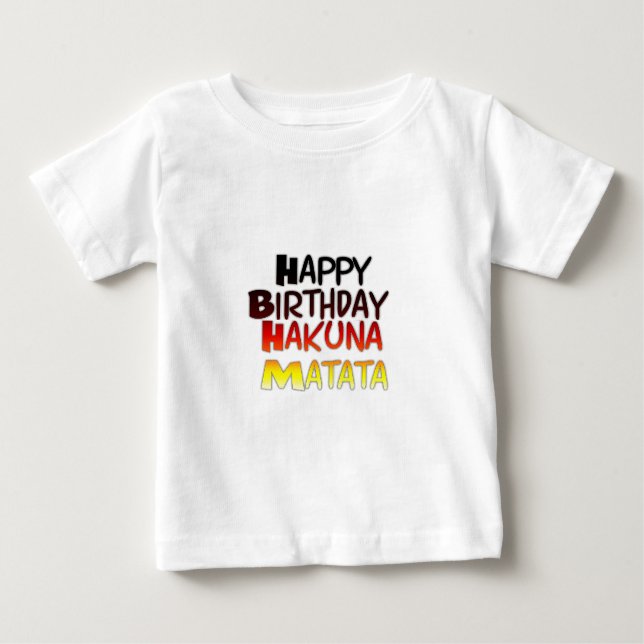 German Birthday Hakuna Matata Art Print Baby T-Shirt (Front)