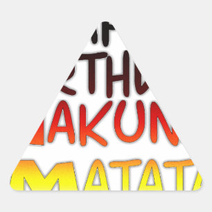 German Birthday Hakuna Matata Art Print Triangle Sticker