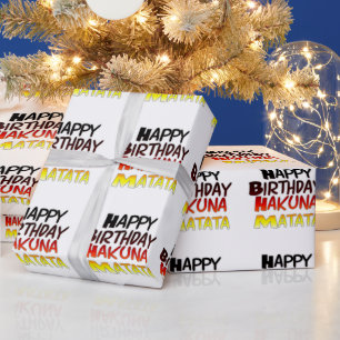 German Birthday Hakuna Matata Art Print Wrapping Paper