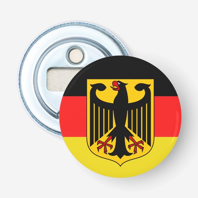 German, black eagle of German flag, Germany Bottle Opener (Front)