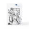German Blue and White Nativity Christmas card