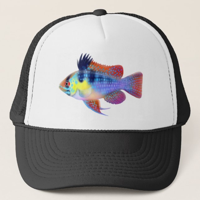 German Blue Ram Cichlid Trucker Hat (Front)