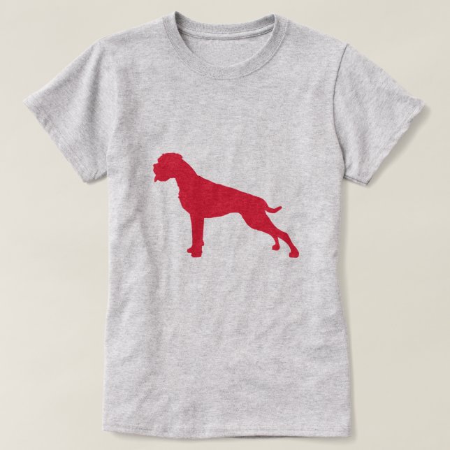 German Boxer Dog Centre Modern T-Shirt (Design Front)