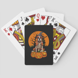 German Boxer Dog Halloween Playing Cards