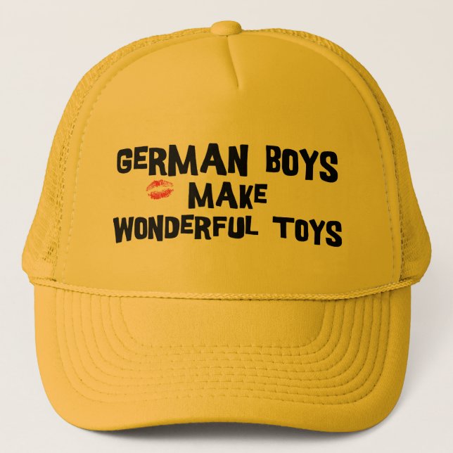 German Boys Make Wonderful Toys Trucker Hat (Front)