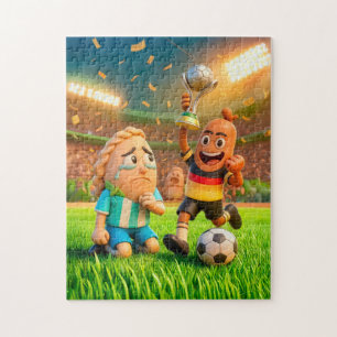 German bratwurst defeating Argentinian empanada so Jigsaw Puzzle