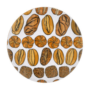 German Buns Loafs Vintage Pattern Cutting Board