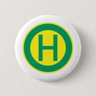 German Bus and Tram Stop sign stop 6 Cm Round Badge