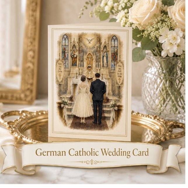 German Catholic Wedding Mass Congratulations Card (Creator Uploaded)