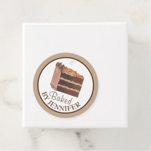 German Chocolate Cake Slice Baked By Homemade Favour Tags