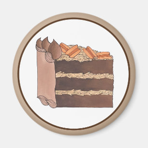 German Chocolate Cake Slice Birthday Party Piece Magnet
